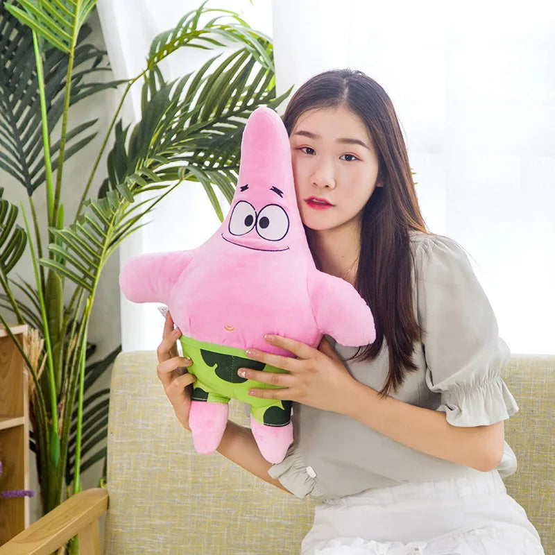 SpongeBob Patrick Star Plush Toy Lovely Stuffed Anime Cartoon Plushies Cuddly Movie Doll Pillow Birthday Gifts