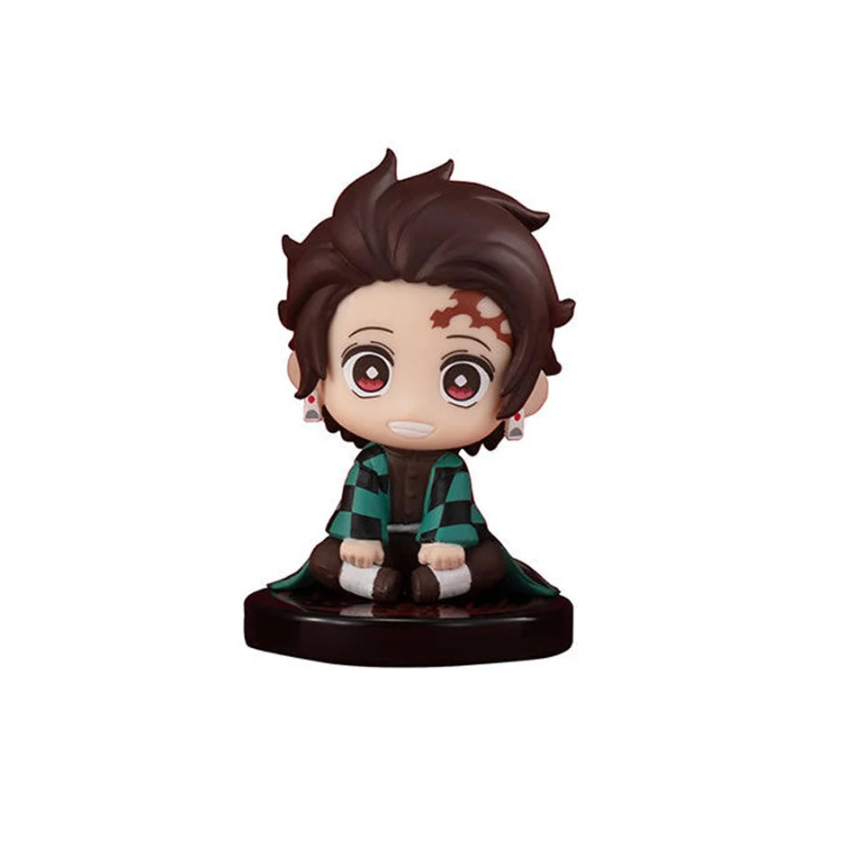 Demon Slayer Q Version 5 Style/Set Sitting Ghost Doll Tanjiro Nidouzi Inosuke Zenizu Figure Action Figure Movie Model Toys Doll