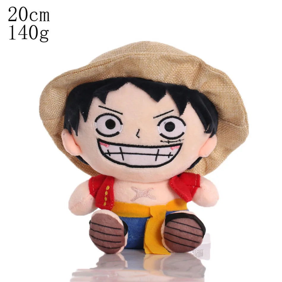 Japanese Anime One Piece 25cm Original Plush Toys CartoonFigure Luffy Chopper Ace Roronoa Zoro Cute Stuffed Doll Kids Xmas Gifts