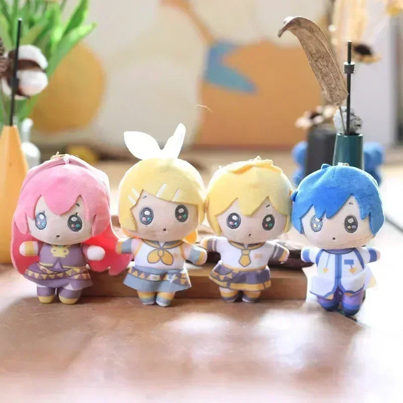Hatsune Miku Anime Plush Toy KAITO MEIKO Luka Kagamine Rin Len Figure Stuffed Doll Kawaii Q Version Keychain Bag Pendant Gift