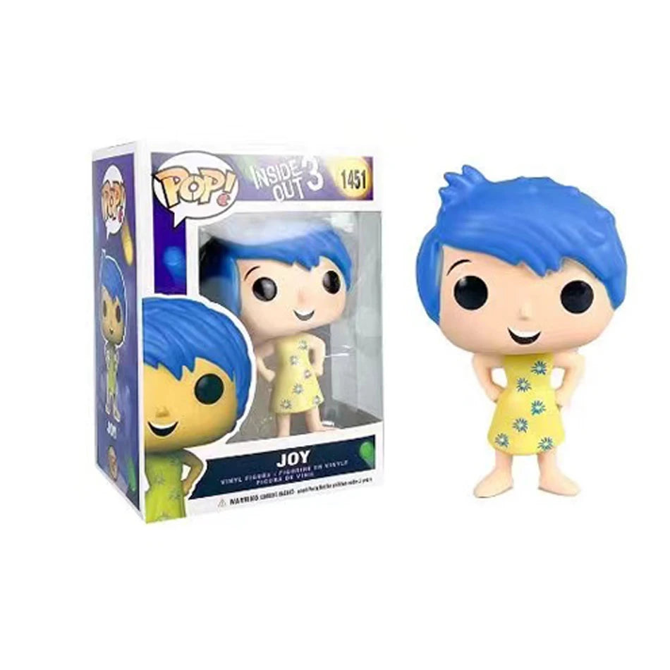 anime INSIDE OUT 2 pop figure 10cm action toys cartoon movie joy anxiety anger sadness disgust fear model statuettes pvc doll
