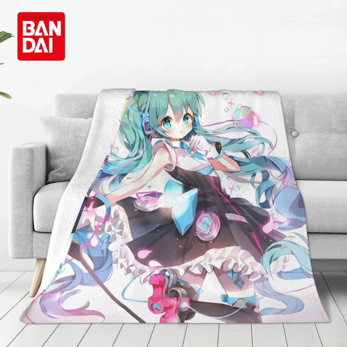 Bandai Hatsune Miku Throw Blanket on Bed Sofa Air Condition Sleeping Cover Bedding Throws Bedsheet For Kids