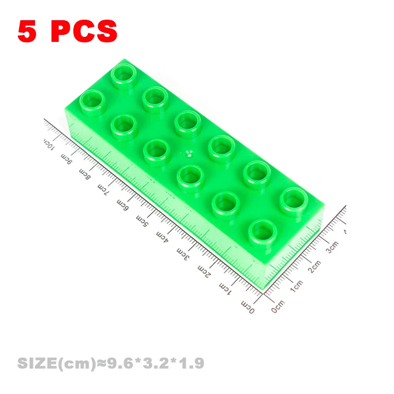 Big Building Blocks Compatible With Duploes Base Bricks Thick Thin Square Assemble Children's DIY Educational Creative Toys