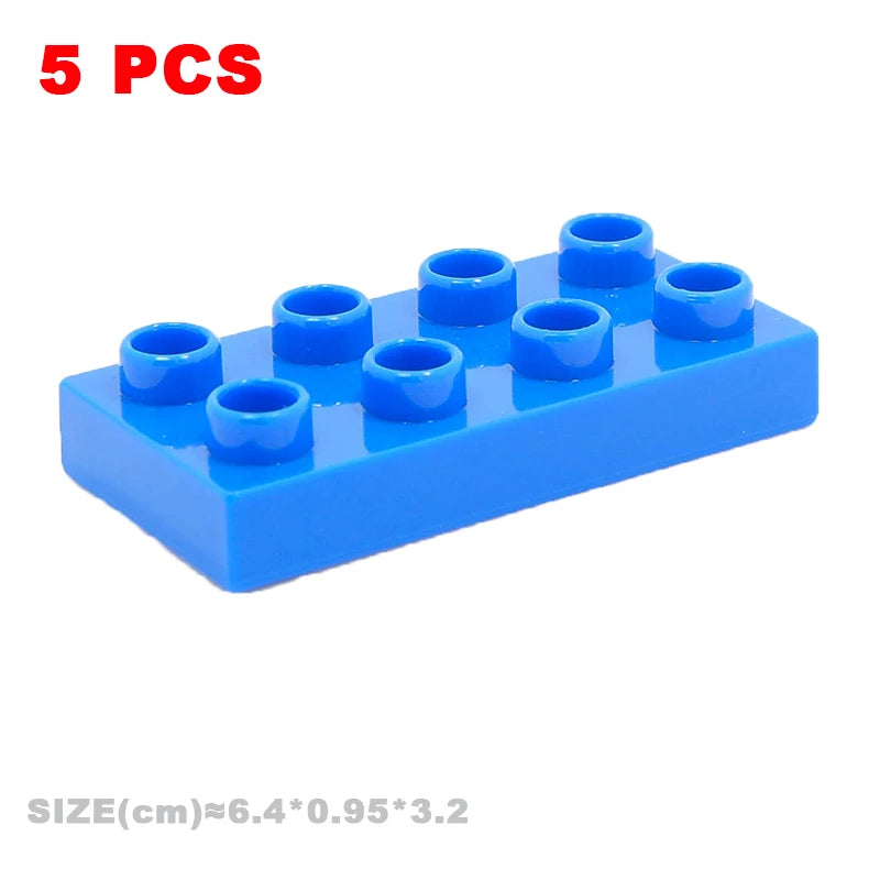 Big Building Blocks Compatible With Duploes Base Bricks Thick Thin Square Assemble Children's DIY Educational Creative Toys