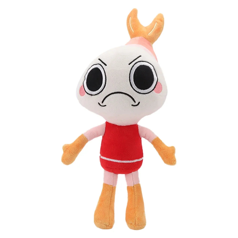 Dandy’s World Plush Shrimpo and Glisten Plush Toy Movie Stuffed Animals Cute Anime Pebble Dog Doll Toys for Kids Birthday Gift