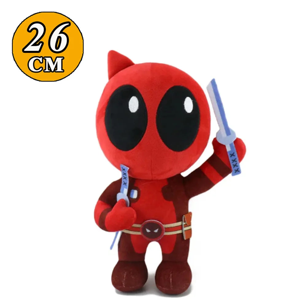 Deadpools Plush Dolls 4 styles New Cartoon 25cm Action Soft Stuffed Throw Pillow 2024 Movie Plush Gifts For Fans Kids Birthday