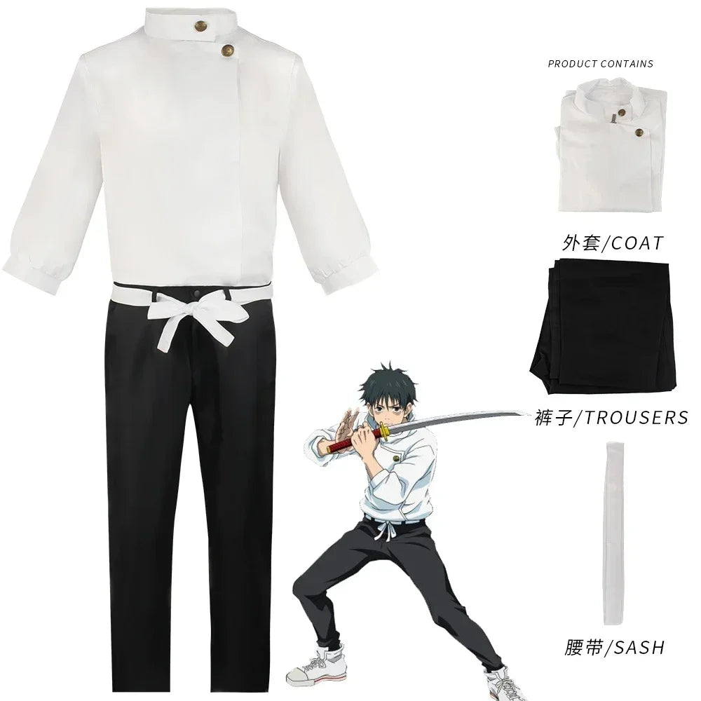 Anime Jujutsu Kaisen Okkotsu Yuta Cosplay Costume Tops Pants Belt Uniforms For Men Women Halloween Carnival Party Comic Con