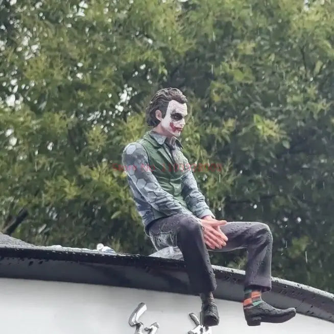 Movie Joker -Heath Ledger Car Doll Car Rear Roof Pendant Car Rear Exterior Ornaments Car Clown Ornament Kids Toys