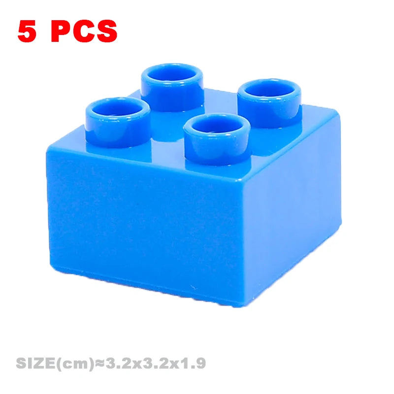 Big Building Blocks Compatible With Duploes Base Bricks Thick Thin Square Assemble Children's DIY Educational Creative Toys