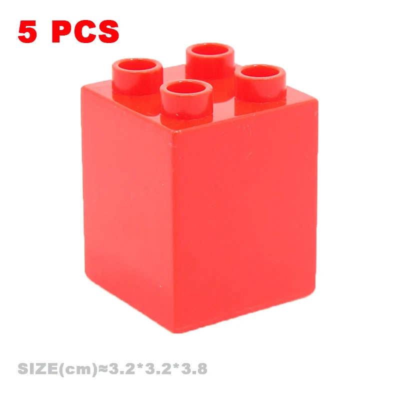 Big Building Blocks Compatible With Duploes Base Bricks Thick Thin Square Assemble Children's DIY Educational Creative Toys