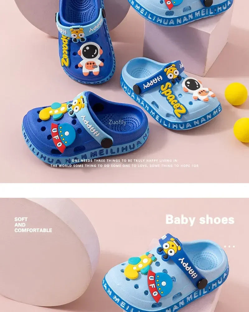 Colorful UFO animated toddler's crocs
