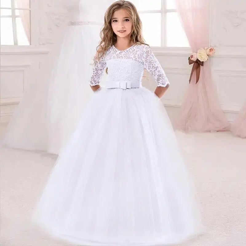 Long Bridesmaid Kid's Dresses