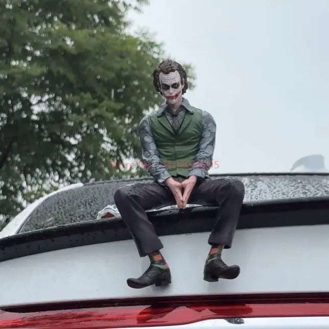 Movie Joker -Heath Ledger Car Doll Car Rear Roof Pendant Car Rear Exterior Ornaments Car Clown Ornament Kids Toys