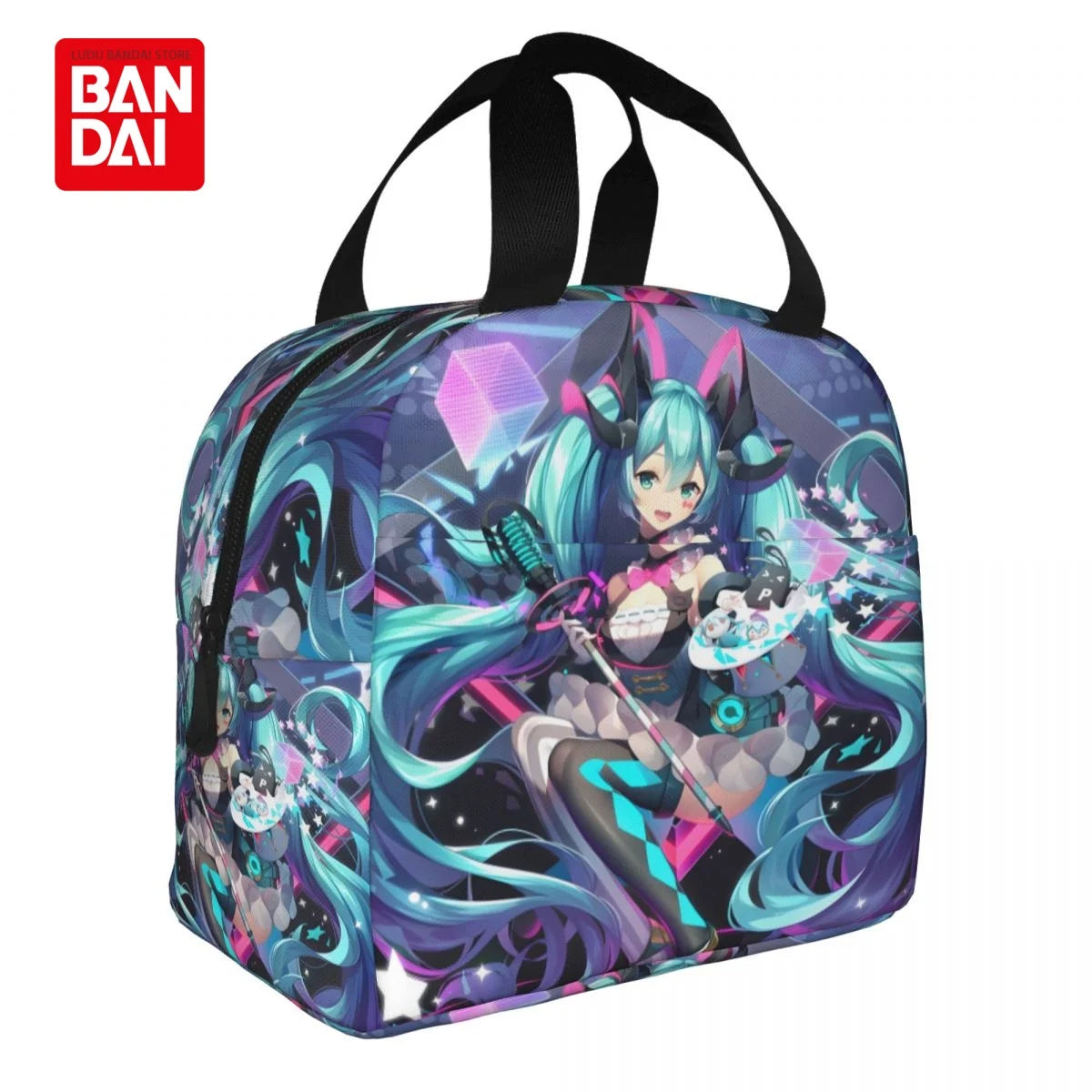 Hatsune Miku Insulated Lunch Bag for School Kids Office Sac Lunch Portable Thermal Cooler Lunch Box Handbag Gift
