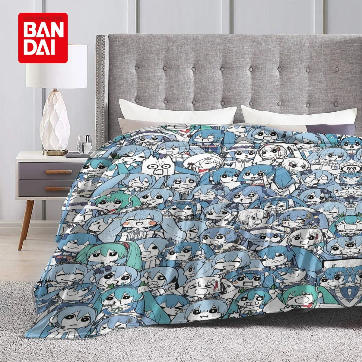 Bandai Hatsune Miku Throw Blanket on Bed Sofa Air Condition Sleeping Cover Bedding Throws Bedsheet For Kids