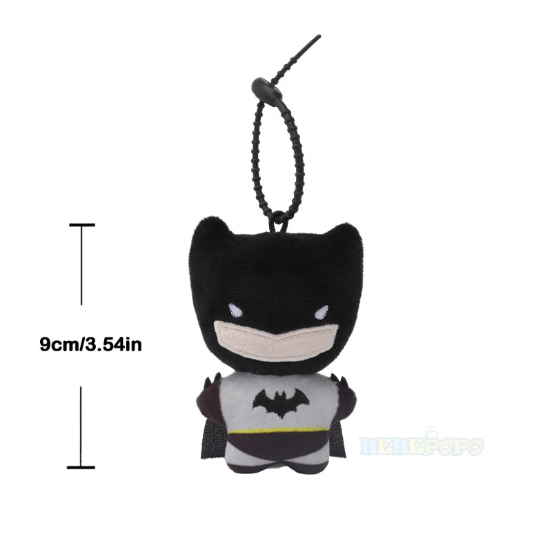 DC Movies HEROS 9cm Superman Batman Harley Quinn Plush Toy Soft Keychain Creative Cartoon Gift for Christmas Halloween