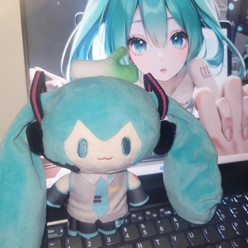 Hatsune Miku 15cm Kawaii Q Version Figure Plush Doll Anime Peripheral Plush Stuffed Toy Collection Model Ornament Toy Girls Gift