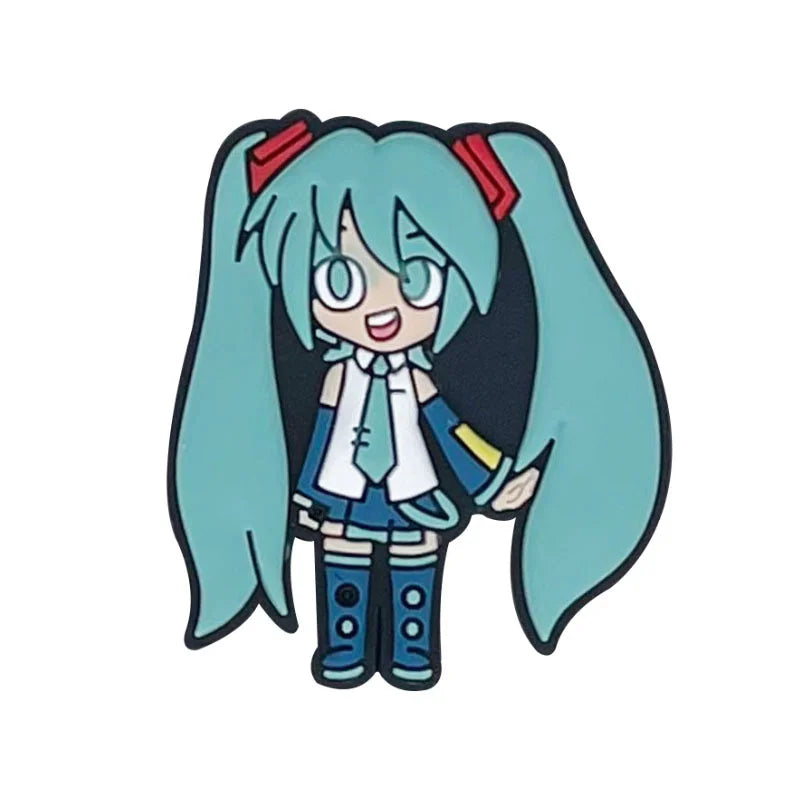 Hatsune Miku Shoe Buckle Kawaii Summer Hole Shoes Sandals Sneaker Decorations Accessories DIY Shoes Flower Decorations Gift