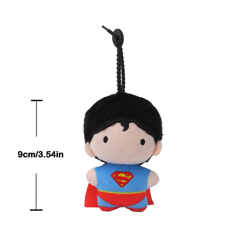 DC Movies HEROS 9cm Superman Batman Harley Quinn Plush Toy Soft Keychain Creative Cartoon Gift for Christmas Halloween