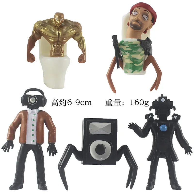 Skibidi Toilet Man Camera Man Figure TV Speaker Man Model Cameraman Funny Doll Action Figures Decorations PVCl Toy Collectible