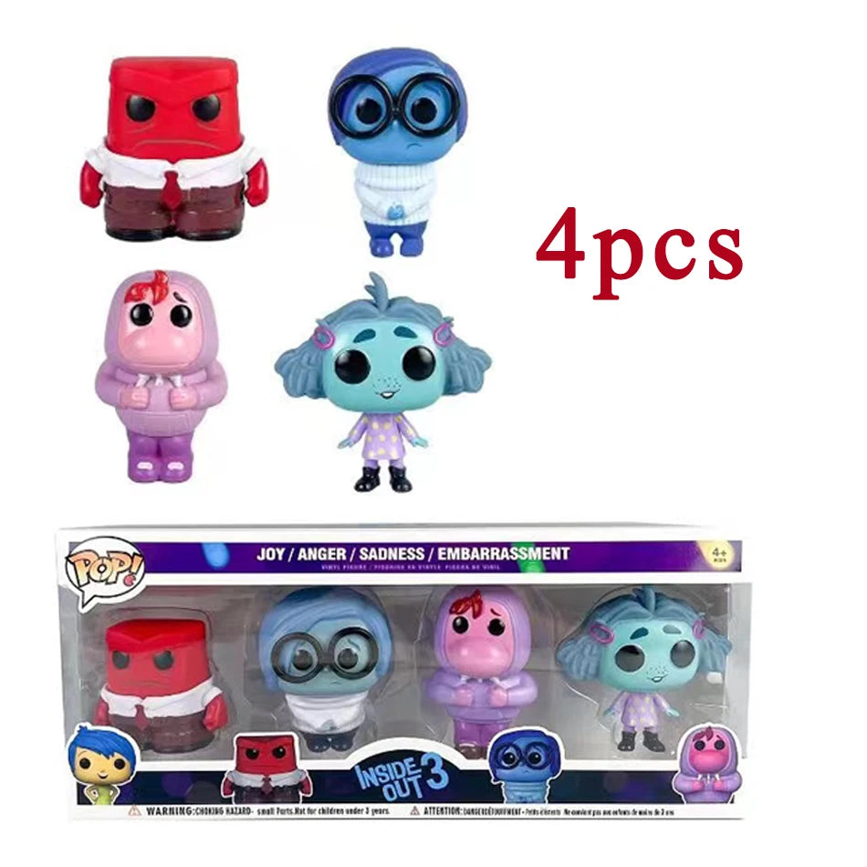 anime INSIDE OUT 2 pop figure 10cm action toys cartoon movie joy anxiety anger sadness disgust fear model statuettes pvc doll
