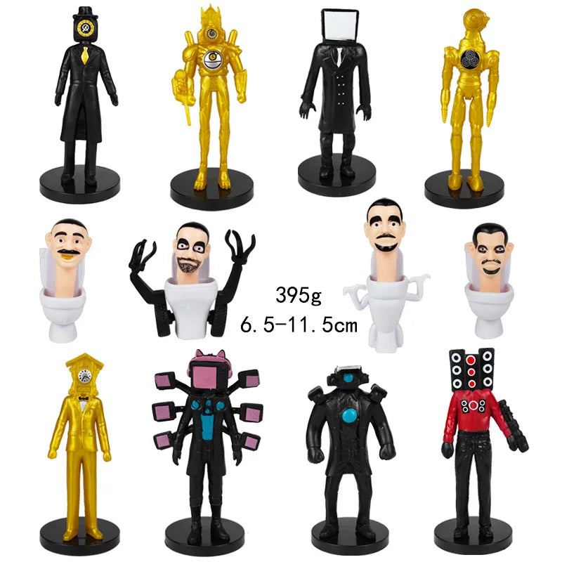 Skibidi Toilet Man Camera Man Figure TV Speaker Man Model Cameraman Funny Doll Action Figures Decorations PVCl Toy Collectible