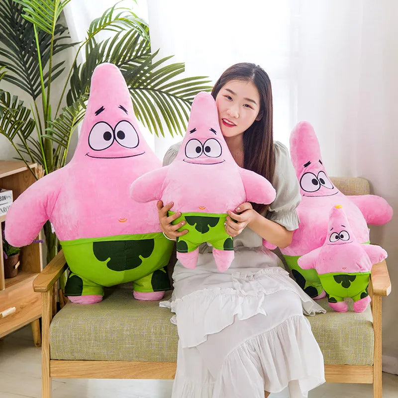 SpongeBob Patrick Star Plush Toy Lovely Stuffed Anime Cartoon Plushies Cuddly Movie Doll Pillow Birthday Gifts