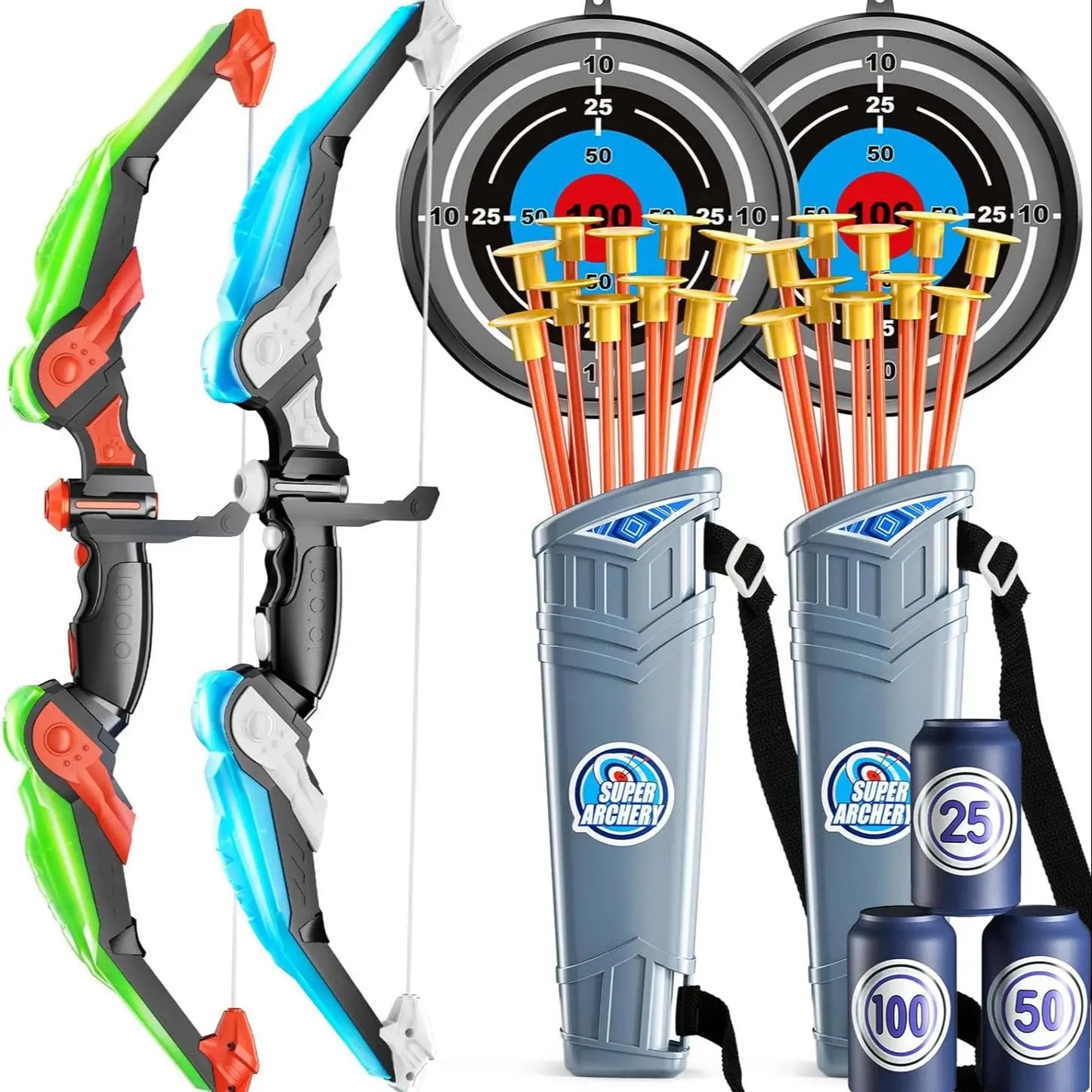 Kids Bow and Arrow LED Light Up Archery Set