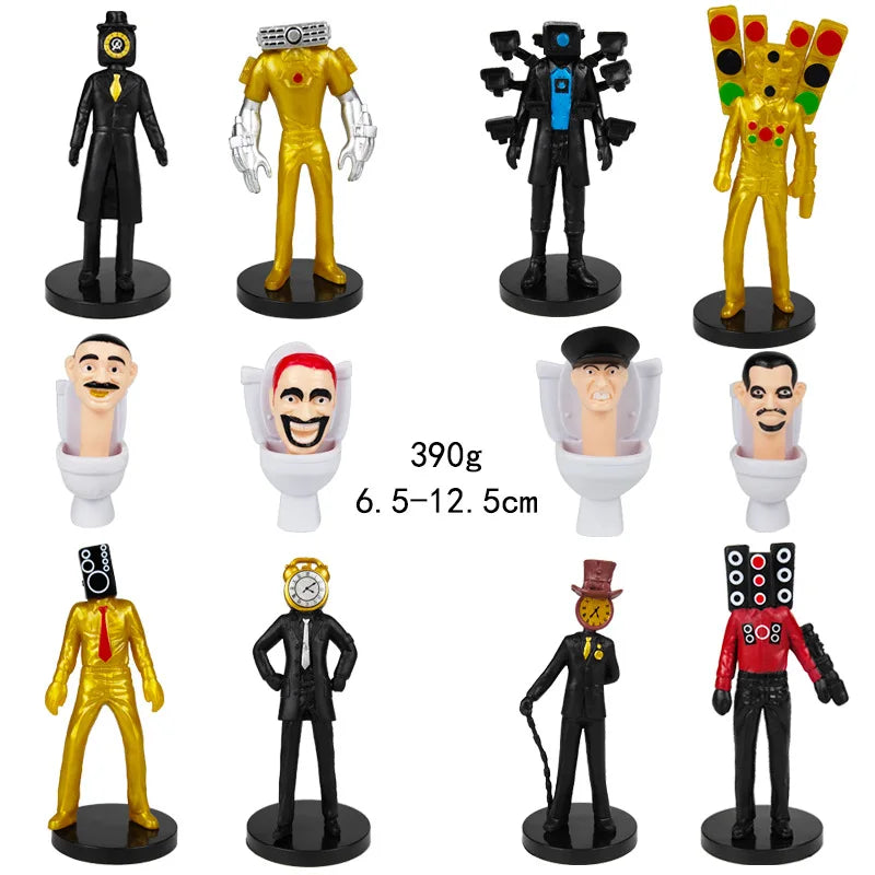 Skibidi Toilet Man Camera Man Figure TV Speaker Man Model Cameraman Funny Doll Action Figures Decorations PVCl Toy Collectible