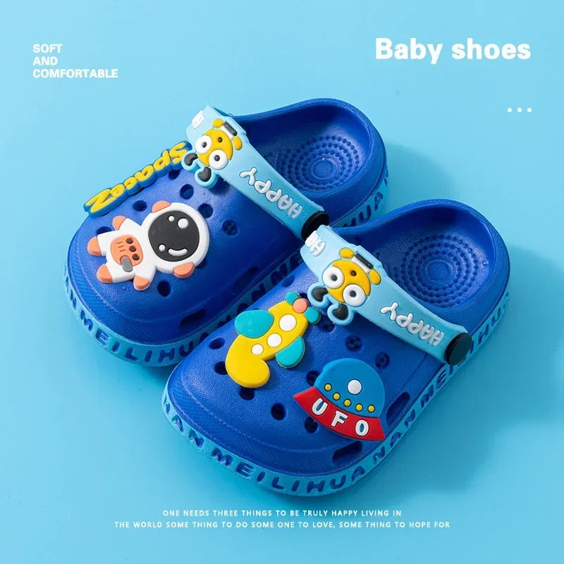 Colorful UFO animated toddler's crocs