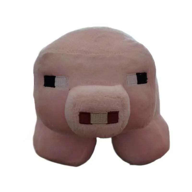 MINCREAFT MOVIE My World Chicken Jockey Plush Cute Pink Sheep Plushie Movie Peripherals Stuffed Pillow Soft Decor Doll Toy Children's Gift