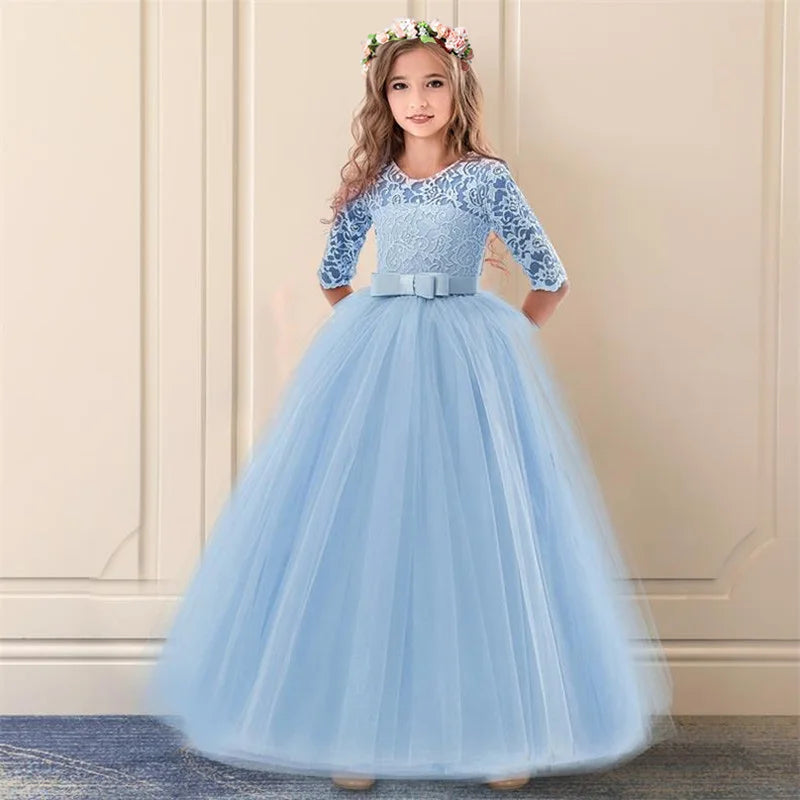 Long Bridesmaid Kid's Dresses
