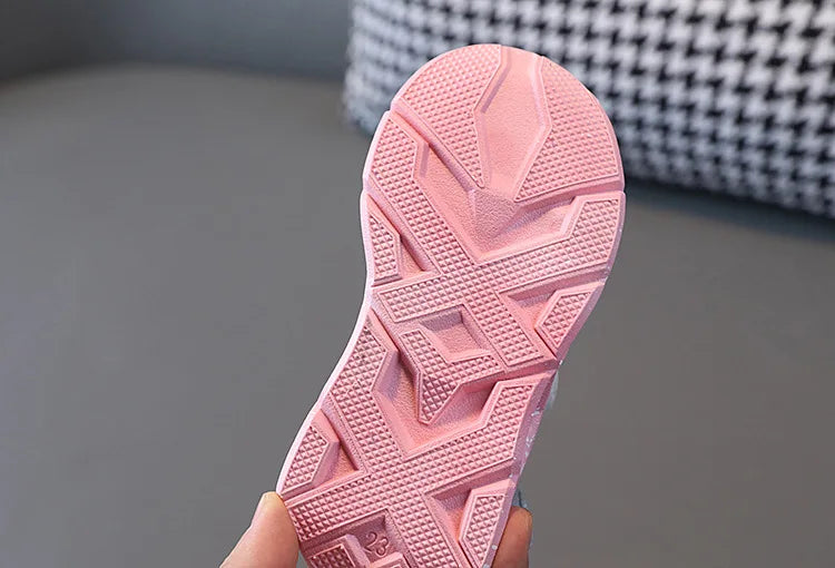 Elsa Princess Frozen Movie Baby Girls LED Lighting Sneakers