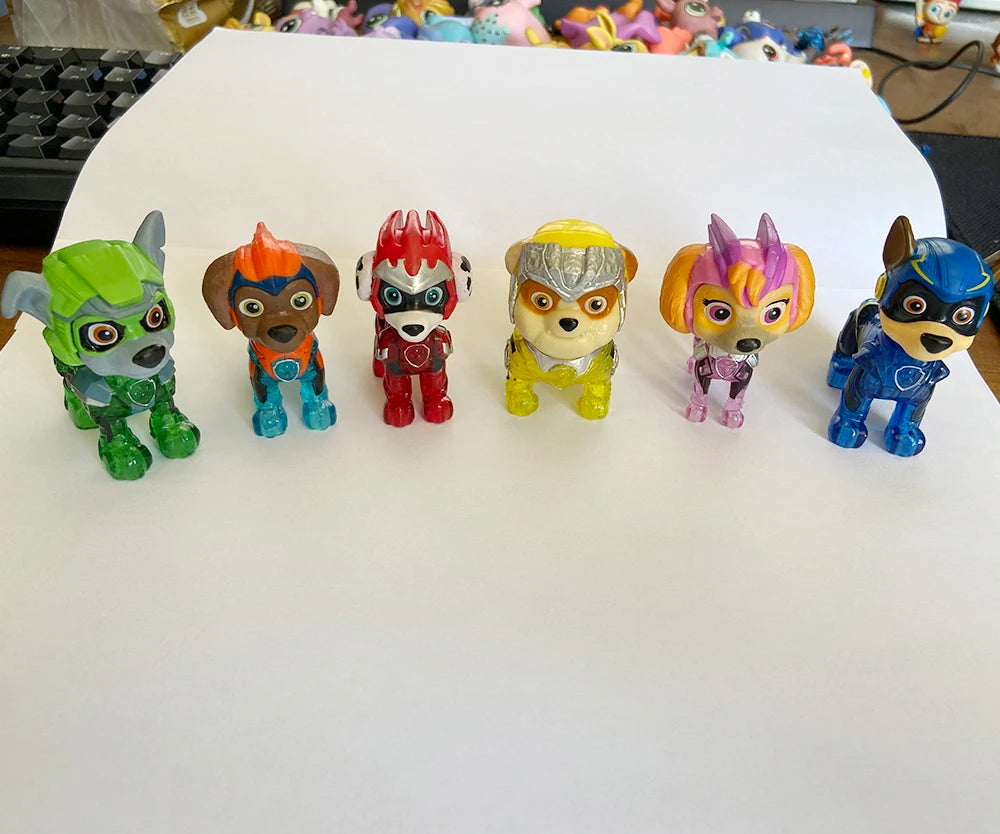 PAW Patrol The Mighty Movie Toy Figures Gift With 6 Collectible Action Figures Kids Toys for Boys and Girls