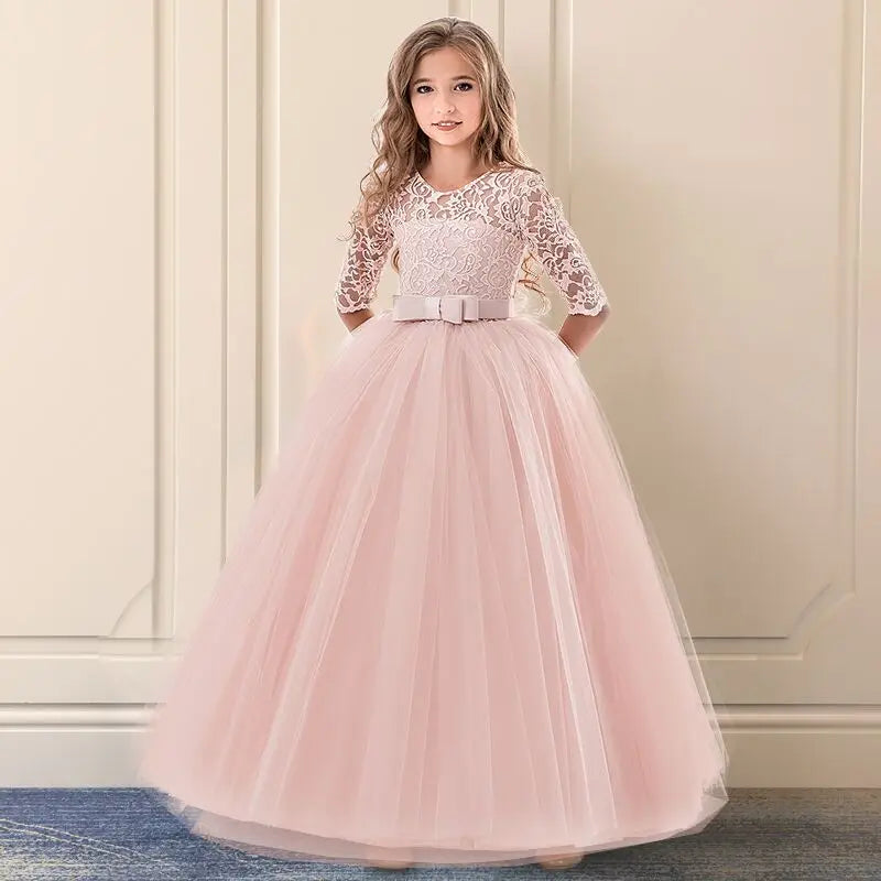 Long Bridesmaid Kid's Dresses