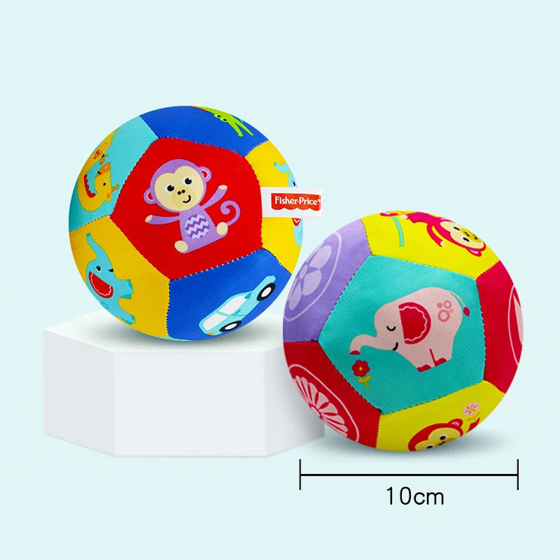 Soft Cloth Rattle Ball Stuffed Baby Play Ball with Bell Cartoon Animals Interactive Toys Educational Toys