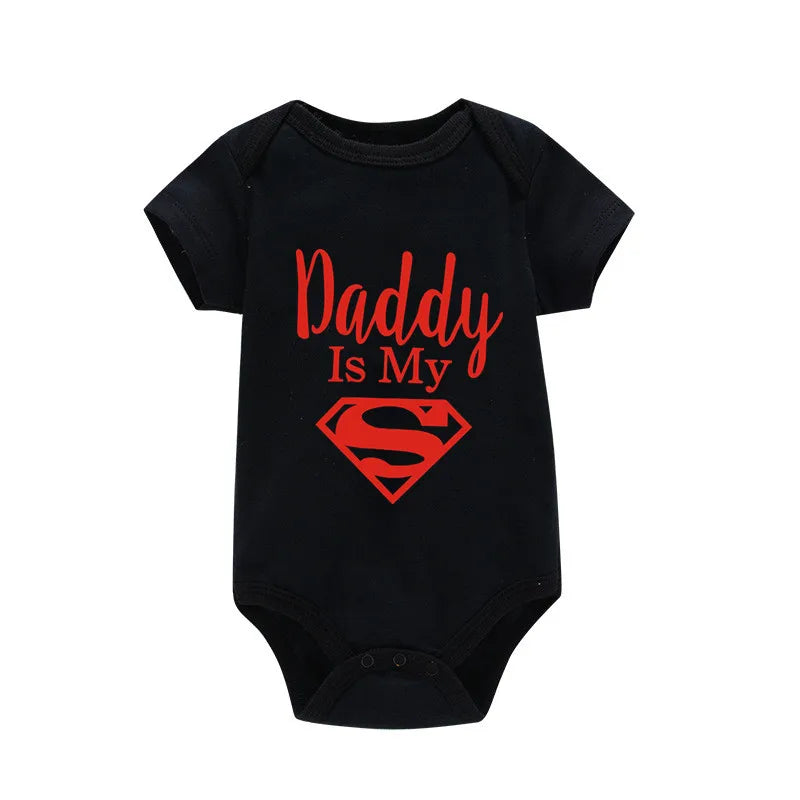 Newborn Romper- Daddy Is My Hero Print