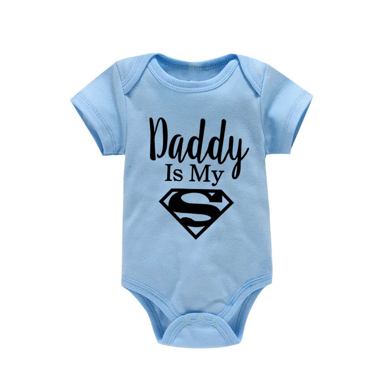 Newborn Romper- Daddy Is My Hero Print