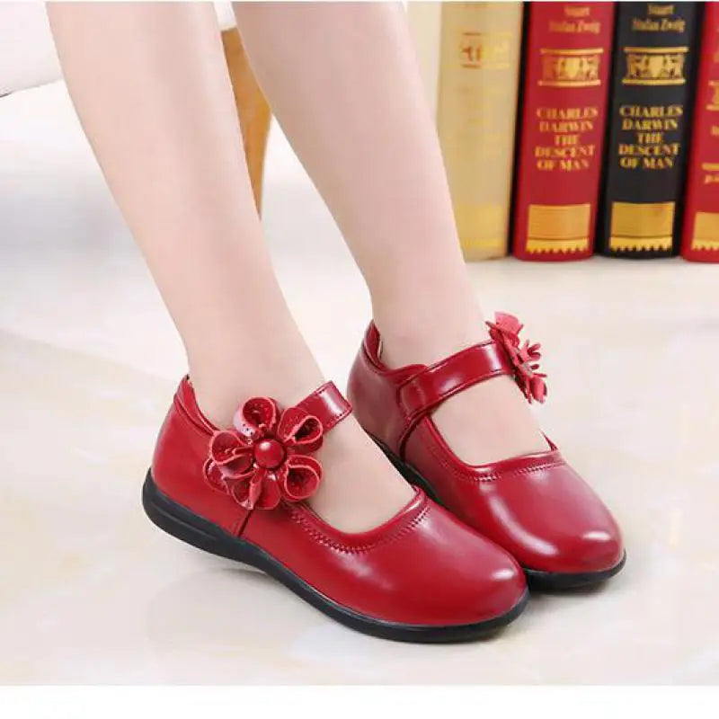 Girls Leather School Shoes