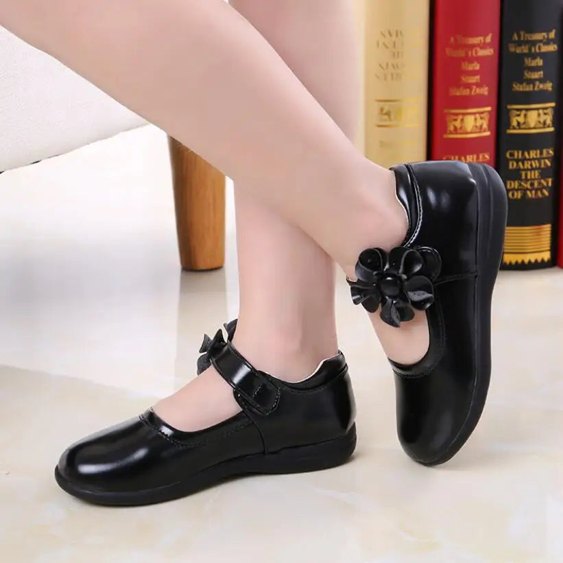 Girls Leather School Shoes