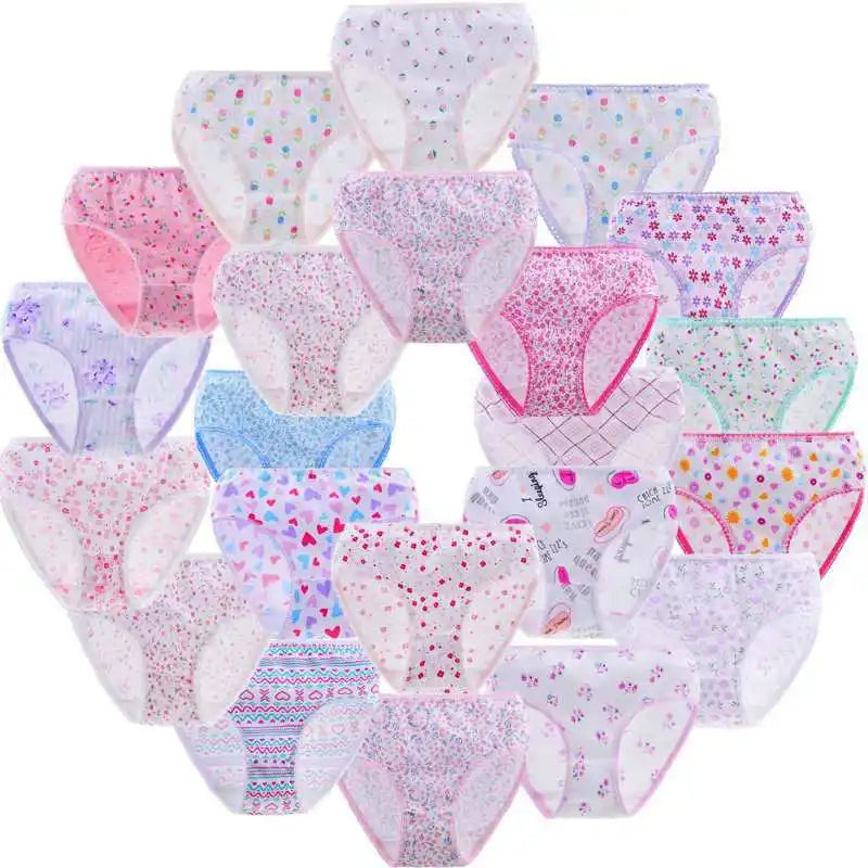 Girl's Soft Cotton Briefs 6pcs