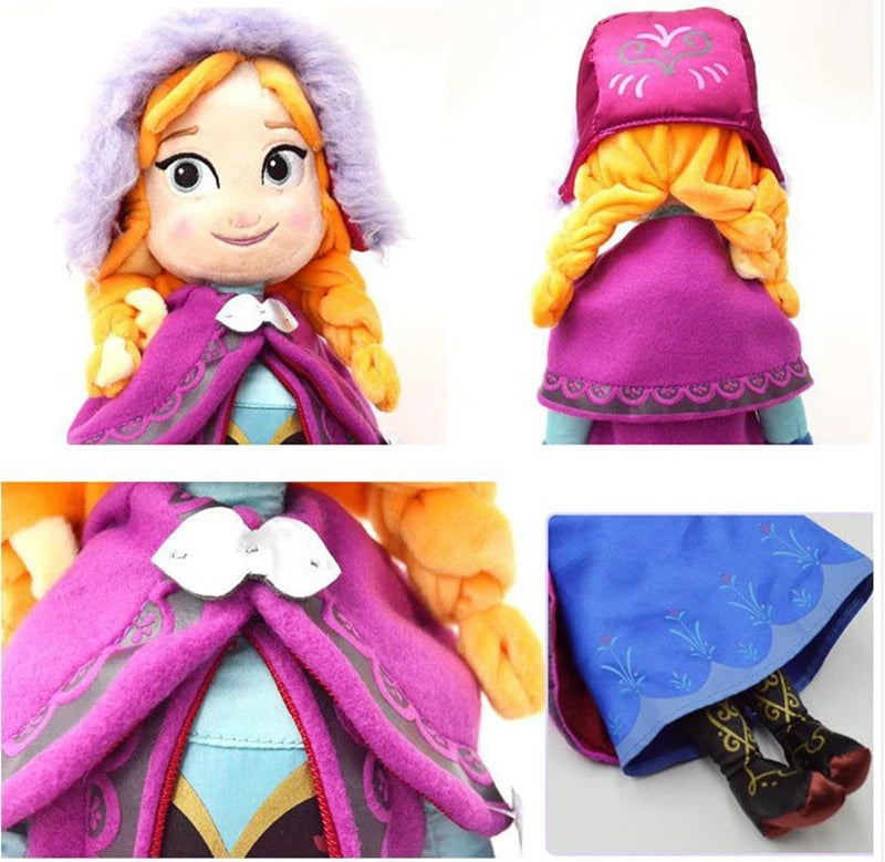 Disney Movie Frozen Plush Doll Elsa Anna Princess 40CM, 50CM Stuffed Plushie Kids Pillow Birthday Toy