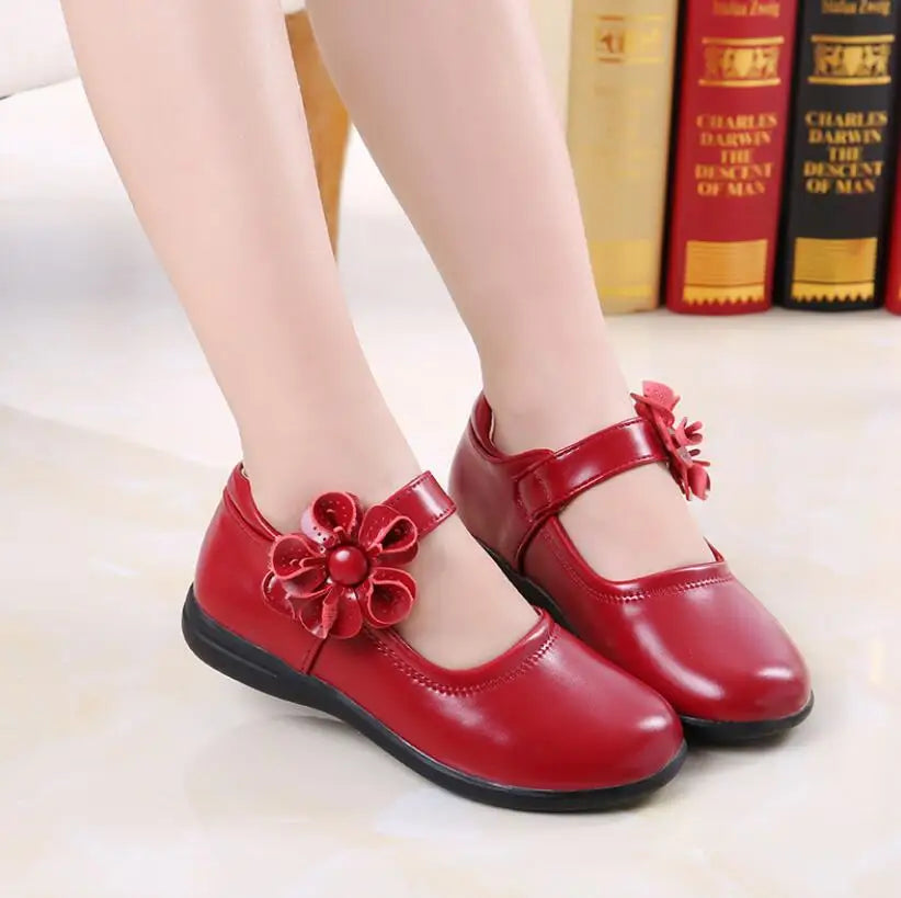 Girls Leather School Shoes