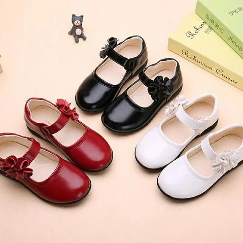 Girls Leather School Shoes