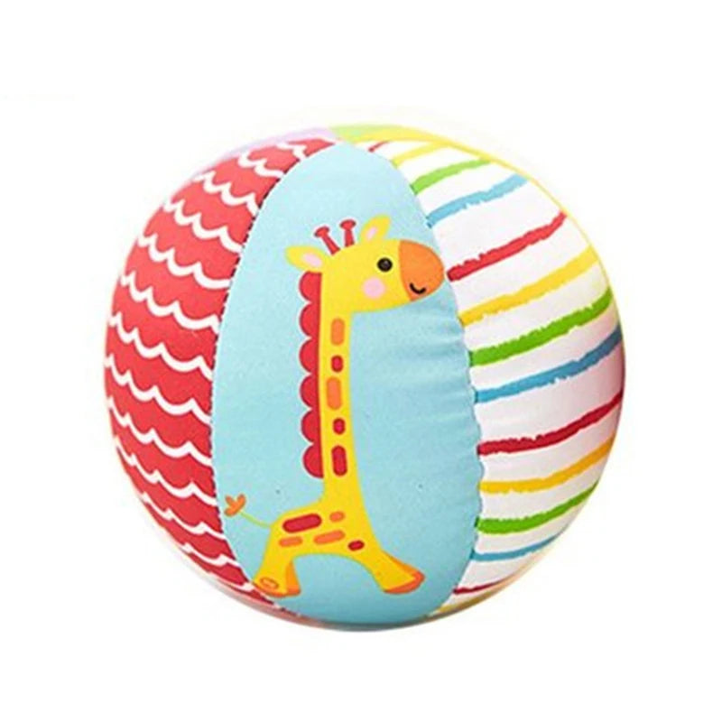 Soft Cloth Rattle Ball Stuffed Baby Play Ball with Bell Cartoon Animals Interactive Toys Educational Toys