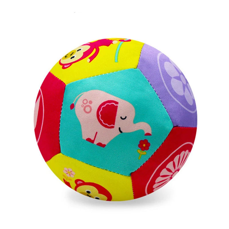 Soft Cloth Rattle Ball Stuffed Baby Play Ball with Bell Cartoon Animals Interactive Toys Educational Toys