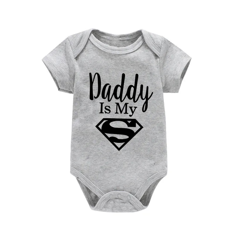 Newborn Romper- Daddy Is My Hero Print