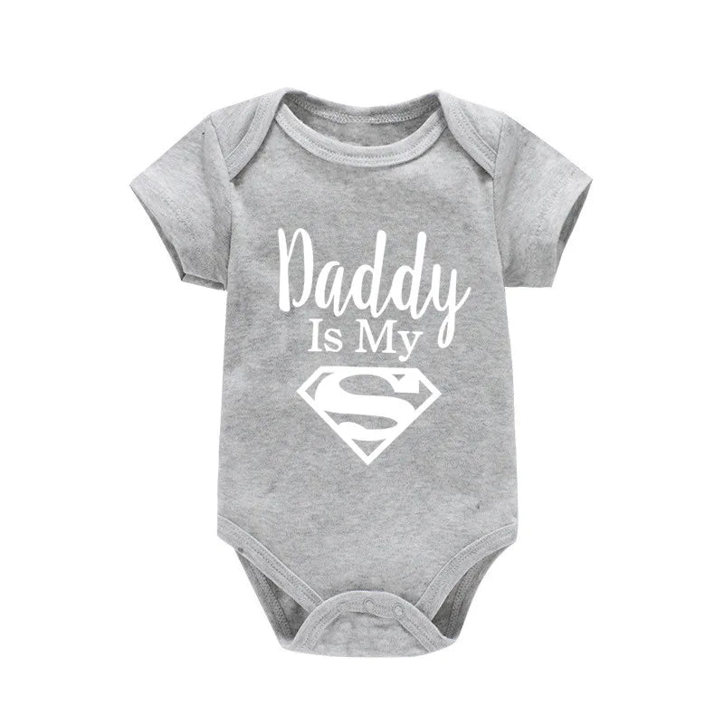 Newborn Romper- Daddy Is My Hero Print