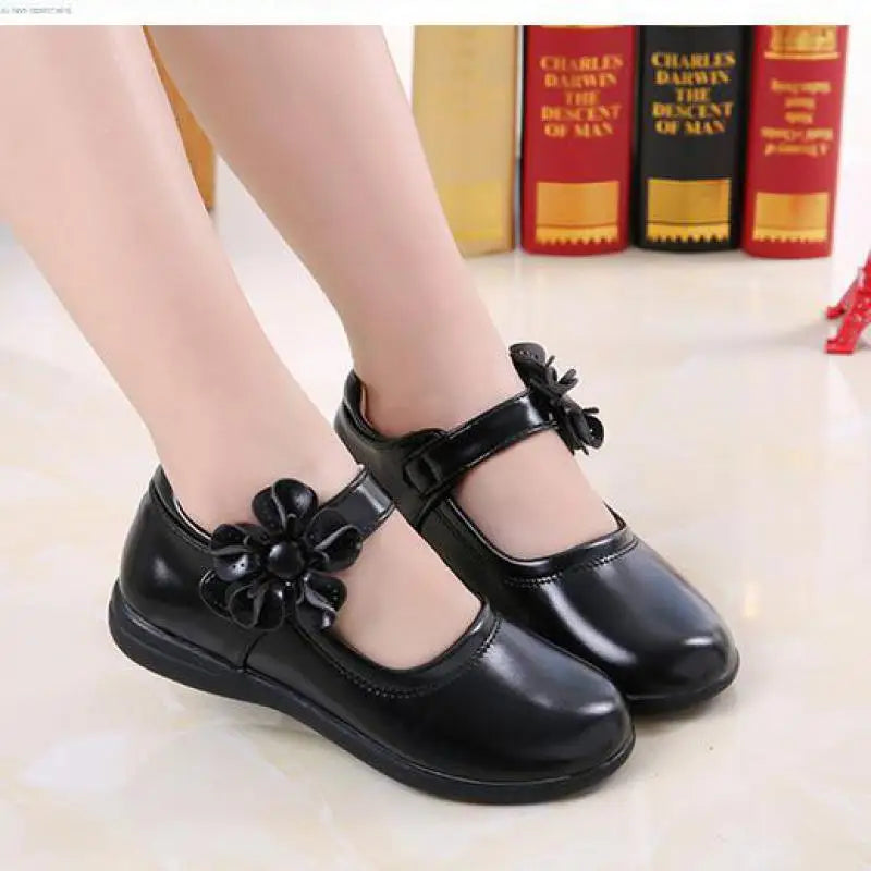 Girls Leather School Shoes