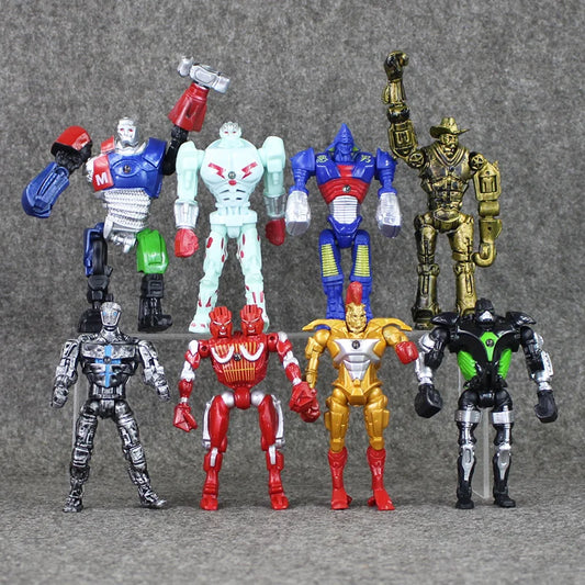 Movie Twin Cities set of 8pcs anime figures 5 inch Real Steel Toys  ZEUS Atom Midas Non JAKKS Action Figure Robot gift Model